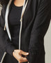Women's Lightweight Full Zip - Black Solid